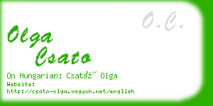 olga csato business card